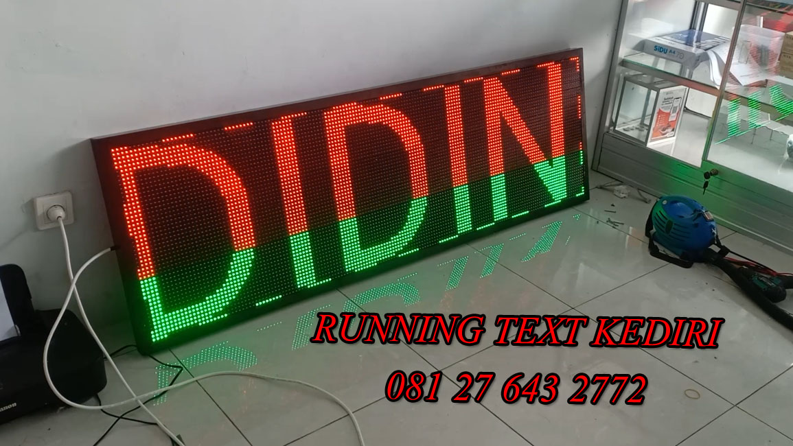 <p>Pembelian running text di tempat kami sangat murah dan dapat anda rekomendasikan ke semua orang. Ukuran yang dapat anda peroleh yaitu 52x164cm untuk segala keperluan seperti sekolah, kantor, mushola, dan tempat lain yang dapat anda inginkan.</p>